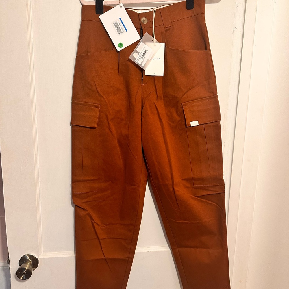 Stylish Women's Burnt Orange Cargo Pants (Zara copycat) XS
